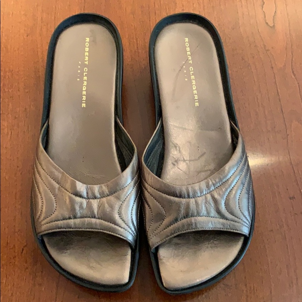 Robert Clergerie Bronze Slip Ins